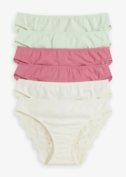 Clearance Braguitas con encaje (6 unidades) Mujer Ropa Interior De Algodón|Bragas