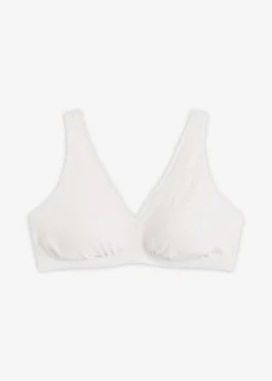 Bralette acolchado sin aros de canalé con algodón orgánico Mujer Ropa Interior De Algodón|Sujetadores