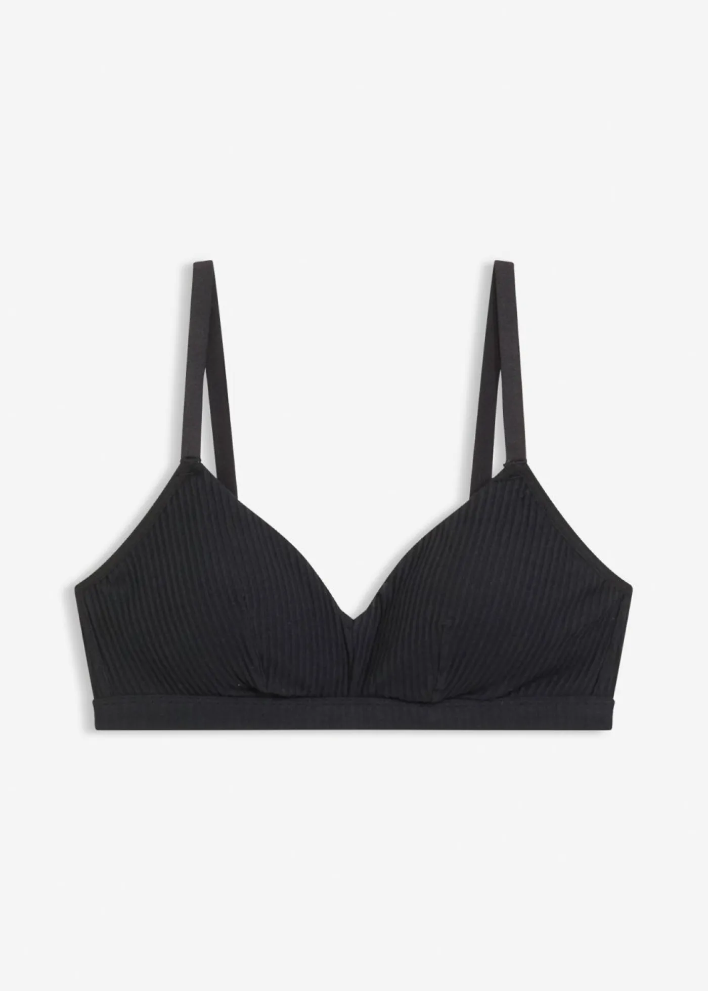 Online Bralette acolchado sin aros de algodón orgánico de canalé Mujer Ropa Interior De Algodón|Sujetadores