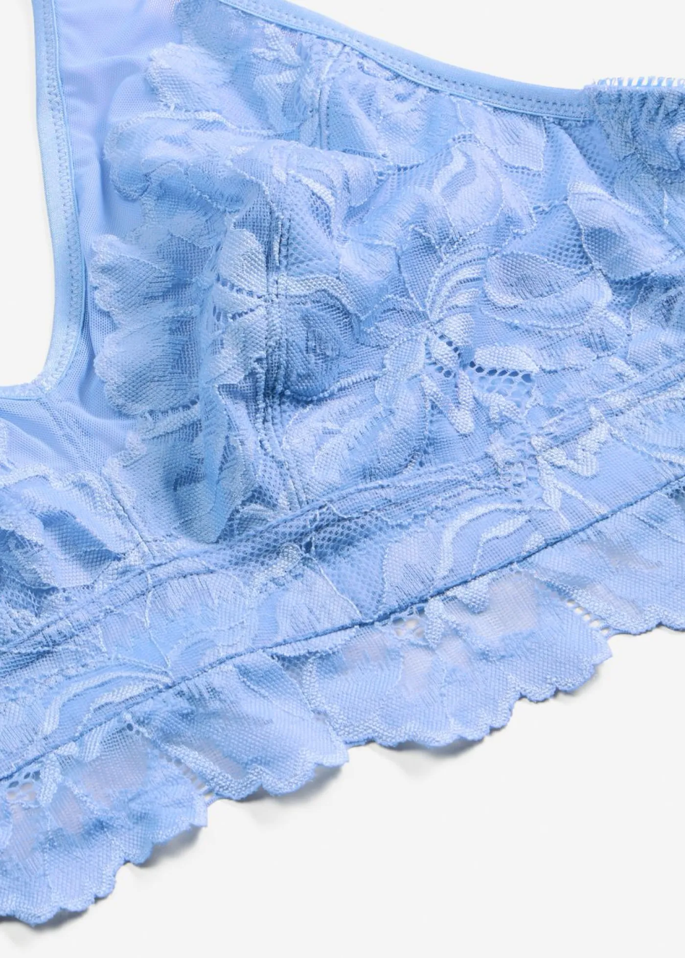 Best Bralette con encaje de flores y malla Mujer Sujetadores