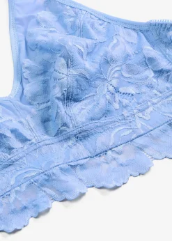 Sale Bralette con encaje de flores y malla Mujer Sujetadores De Copa E A H|Lencería