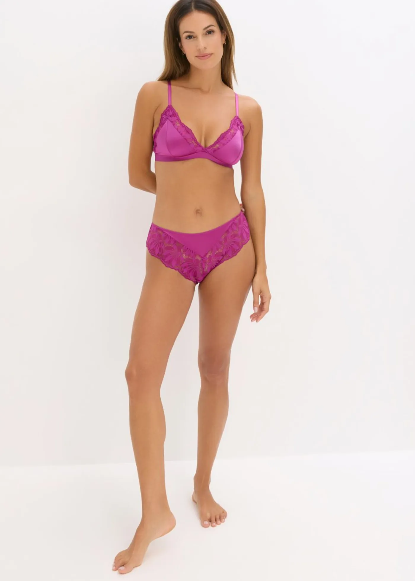 Hot Bralette de material brillante Mujer Lencería|Sujetadores