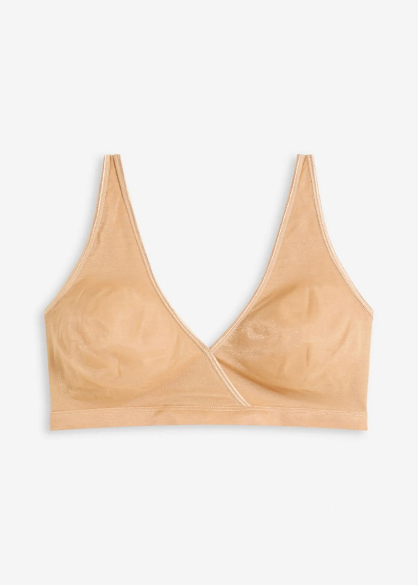 Outlet Bralette de material brillante Mujer Básicos|Sujetadores