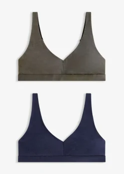 Online Bralette sin aros con algodón orgánico (2 unidades) Mujer Ropa Interior De Algodón|Sujetadores