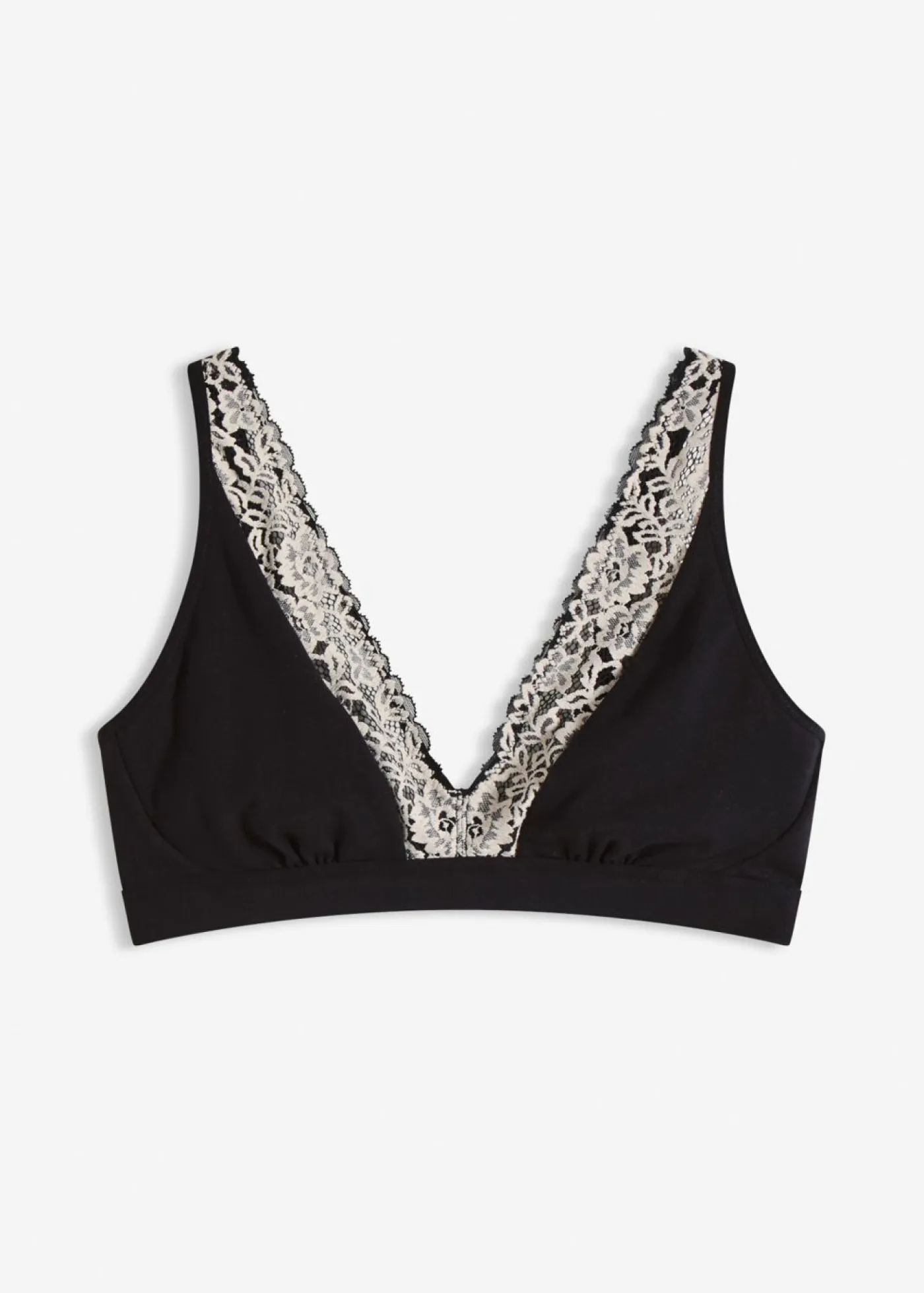 Hot Bralette sin aros con algodón orgánico y encaje Mujer Ropa Interior De Algodón|Sujetadores