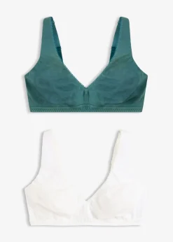 Hot Bralette sin aros con algodón (2 unidades) Mujer Sujetadores