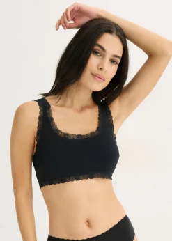 Clearance Bustier de algodón orgánico y encaje (2 unidades) Mujer Ropa Interior De Algodón|Sujetadores
