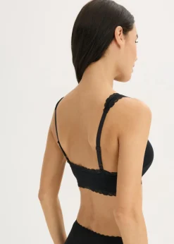 Clearance Bustier de algodón orgánico y encaje (2 unidades) Mujer Ropa Interior De Algodón|Sujetadores