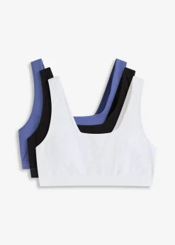 Sale Bustier de algodón orgánico (3 unidades) Mujer Ropa Interior De Algodón|Ropa Interior Deportiva