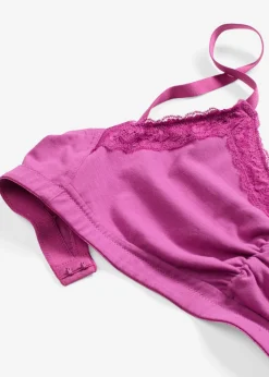 Hot Bustier de algodón orgánico y encaje Mujer Ropa Interior De Algodón|Sujetadores