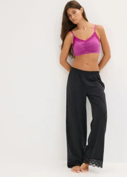 Hot Bustier de algodón orgánico y encaje Mujer Ropa Interior De Algodón|Sujetadores