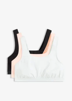New Bustier de algodón orgánico (3 unidades) Mujer Ropa Interior De Algodón|Ropa Interior Deportiva