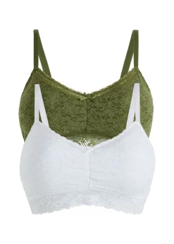 Hot Bustier de encaje suave (2 unidades) Mujer Lencería|Sujetadores