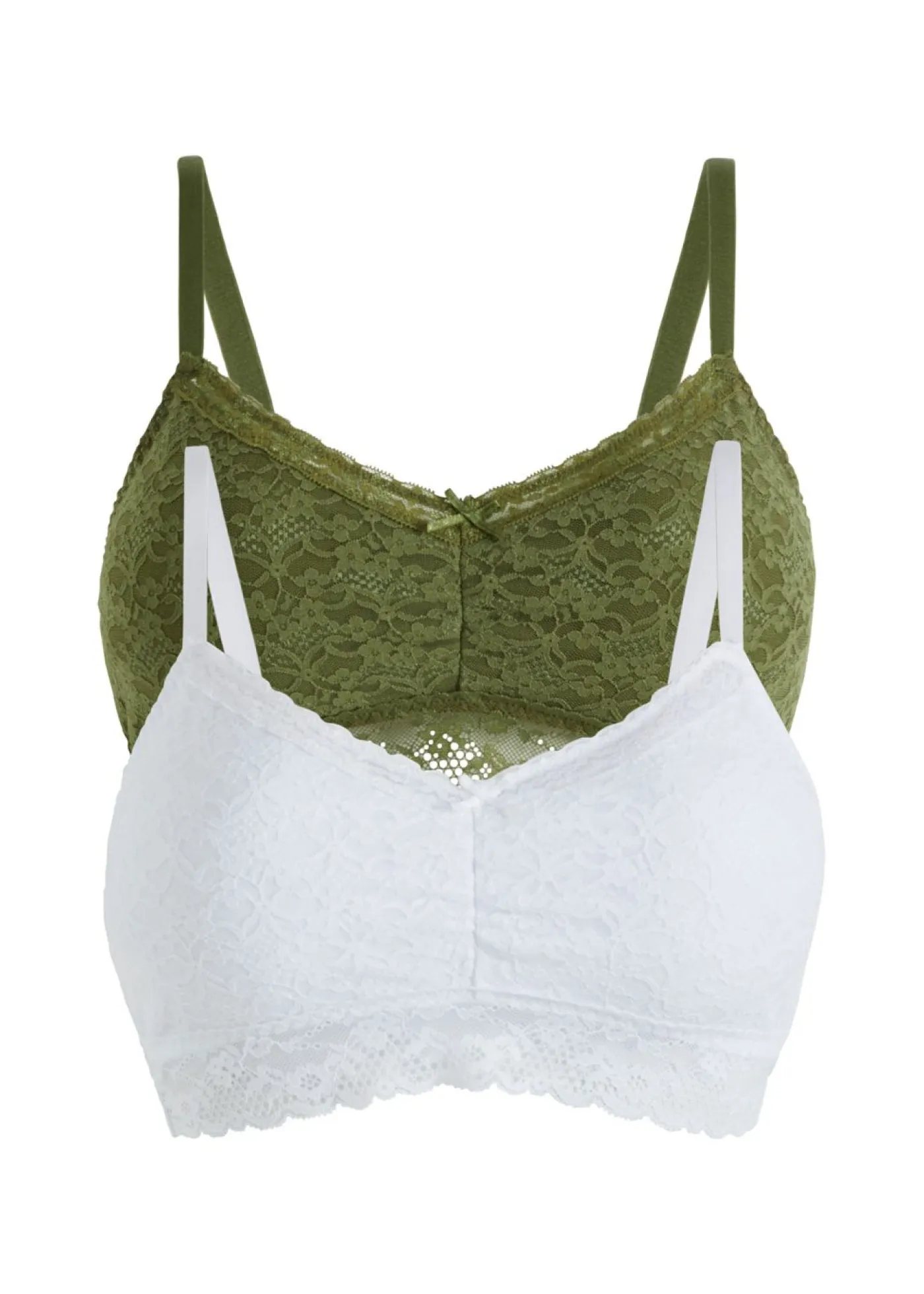 Hot Bustier de encaje suave (2 unidades) Mujer Lencería|Sujetadores