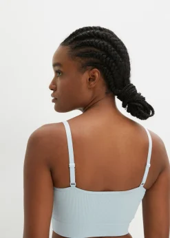 Bustier Feel Comfort sin costuras de canalé Mujer Sin Costuras|Sujetadores