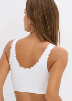 Discount Bustier reversible de algodón orgánico suave (2 unidades) Mujer Básicos|Sujetadores