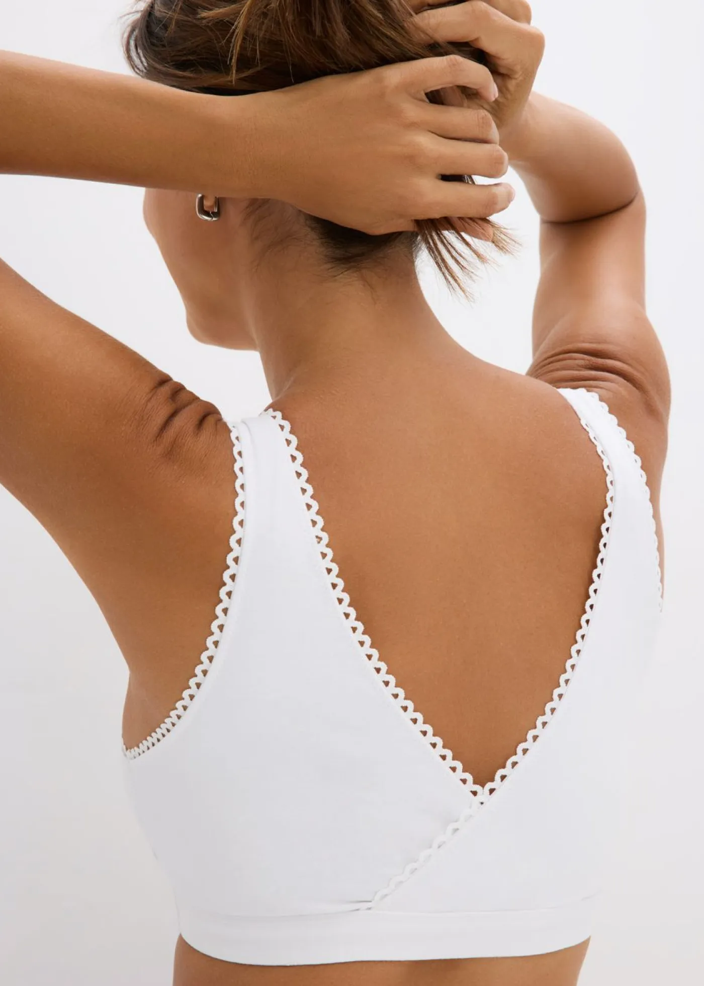 Discount Bustier reversible de algodón orgánico suave (2 unidades) Mujer Básicos|Sujetadores