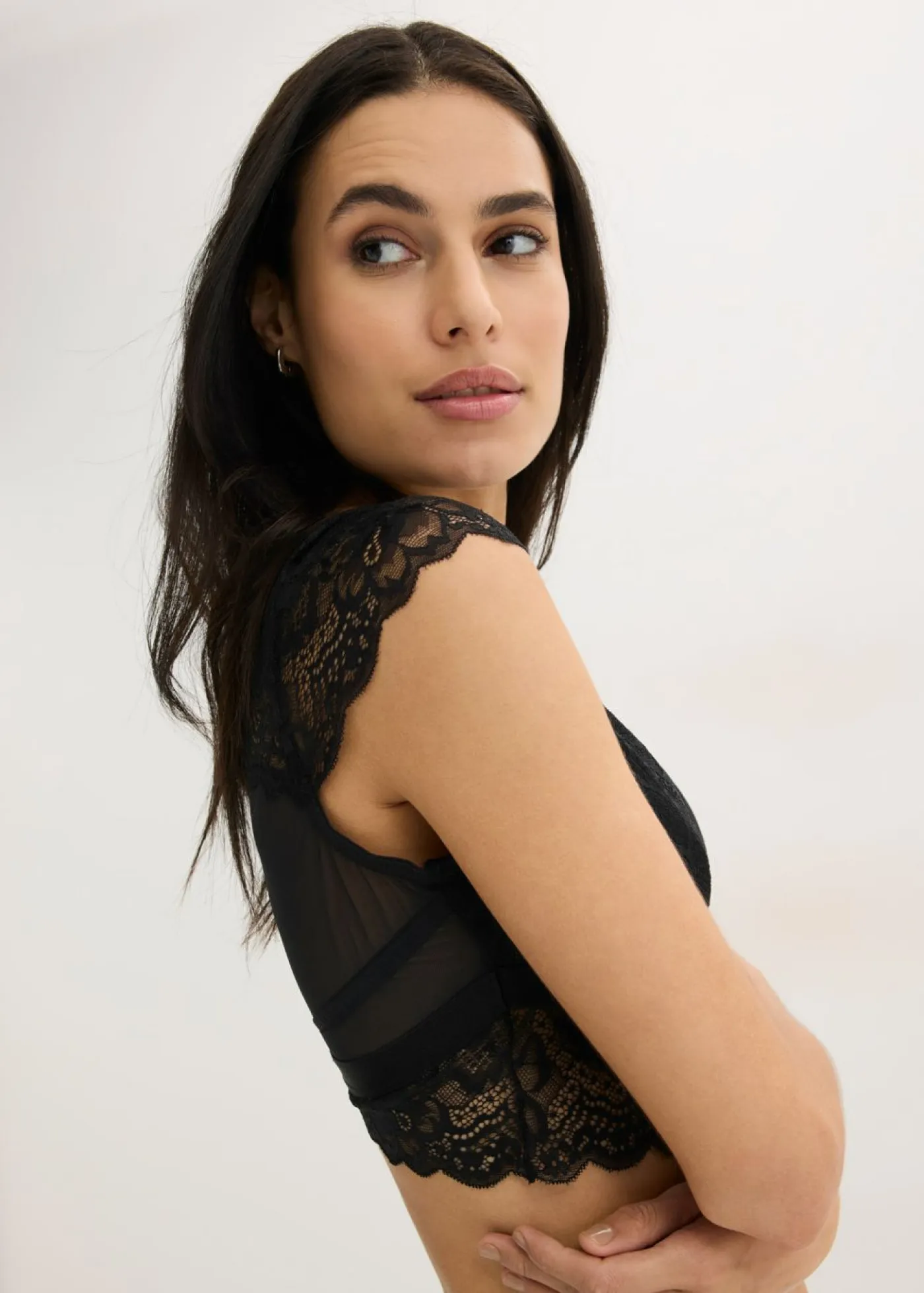 Outlet Bustier sin aros con encaje de flores Mujer Lencería|Sujetadores