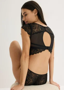 Outlet Bustier sin aros con encaje de flores Mujer Lencería|Sujetadores