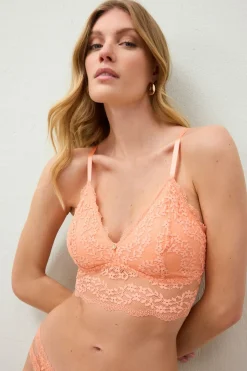 Discount Bustier sin aros con encaje de flores Mujer Temática·Lencería De Primavera|Lencería