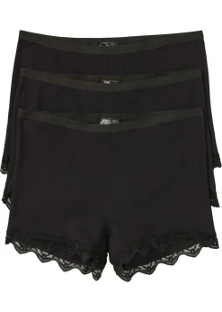 Outlet Bóxer e algodón ligero con encaje para mujeres (3 unidades) Mujer Ropa Interior De Algodón|Bragas