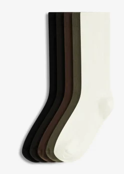 Sale Calcetines con estructura acanalada y algodón orgánico (5 pares) Mujer Multipack|Niño·Calcetines