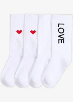 Calcetines deportivos con algodón orgánico (4 pares) Mujer Medias, Panties Y Calcetines
