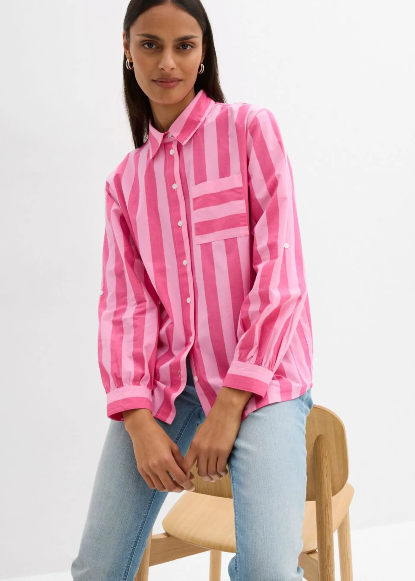 Outlet Camisa de algodón orgánico puro Mujer Camisas Y Blusas|Novedades