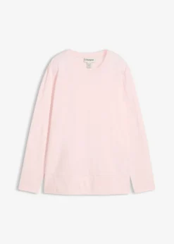 Sale Camisa de algodón orgánico con manga larga Mujer Camisetas|Novedades