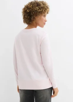 Sale Camisa de algodón orgánico con manga larga Mujer Camisetas|Novedades