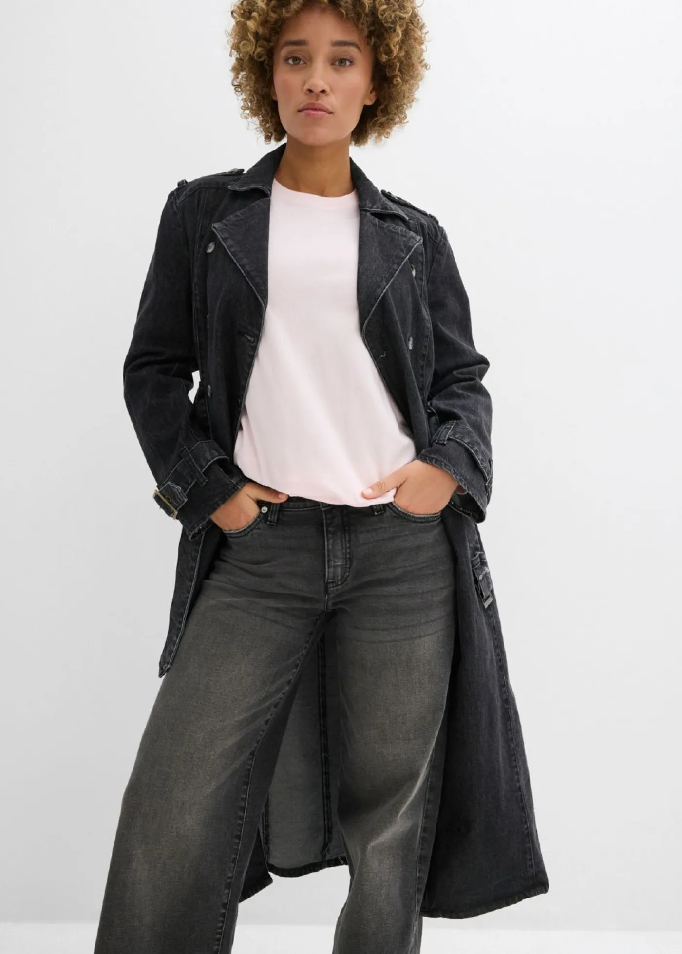 Sale Camisa de algodón orgánico con manga larga Mujer Camisetas|Novedades