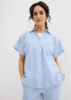 Best Camisa de manga corta estilo milrayas Mujer Camisas Y Blusas