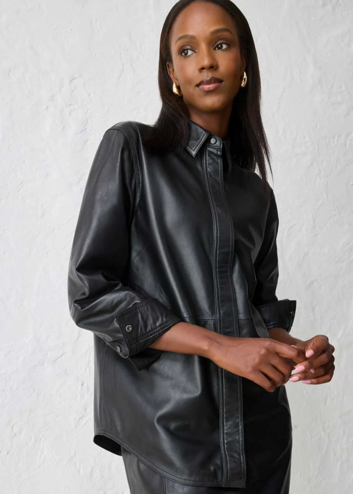 Clearance Camisa de napa de cordero Mujer Premium|Camisas Y Blusas