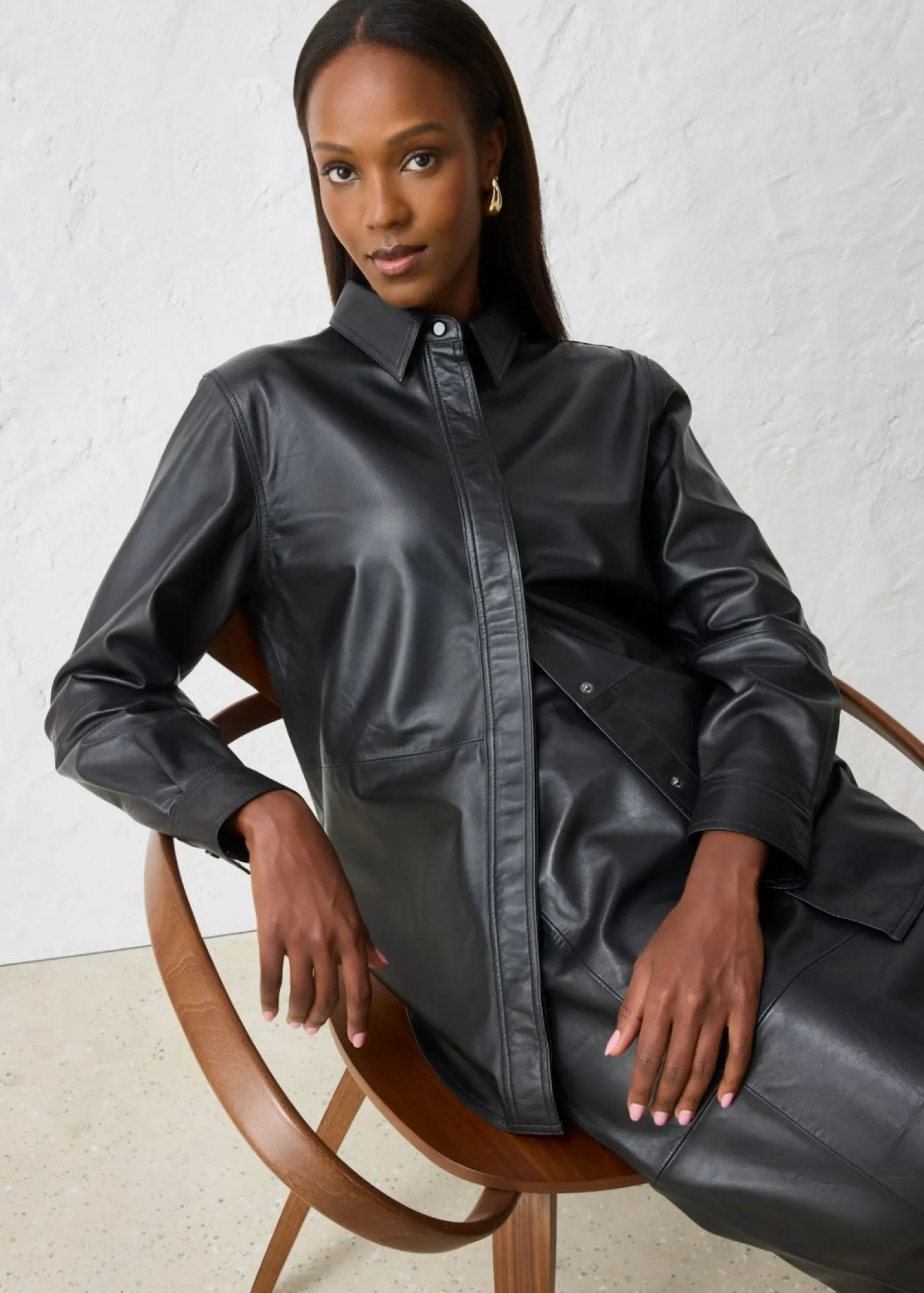Clearance Camisa de napa de cordero Mujer Premium|Camisas Y Blusas