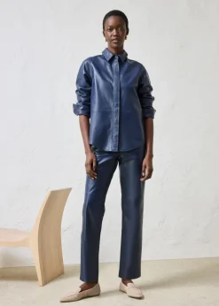 Camisa de napa de cordero Mujer Premium|Camisas Y Blusas