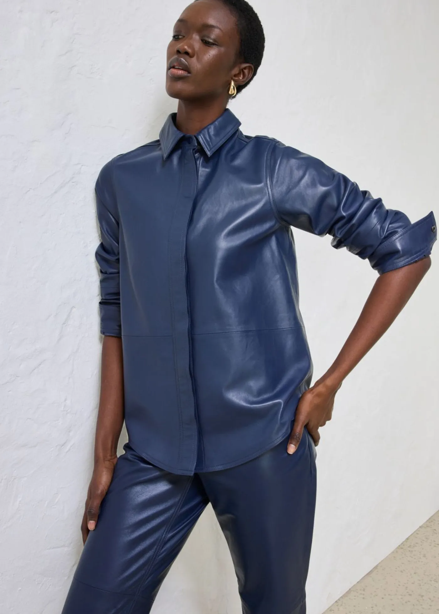 Camisa de napa de cordero Mujer Premium|Camisas Y Blusas
