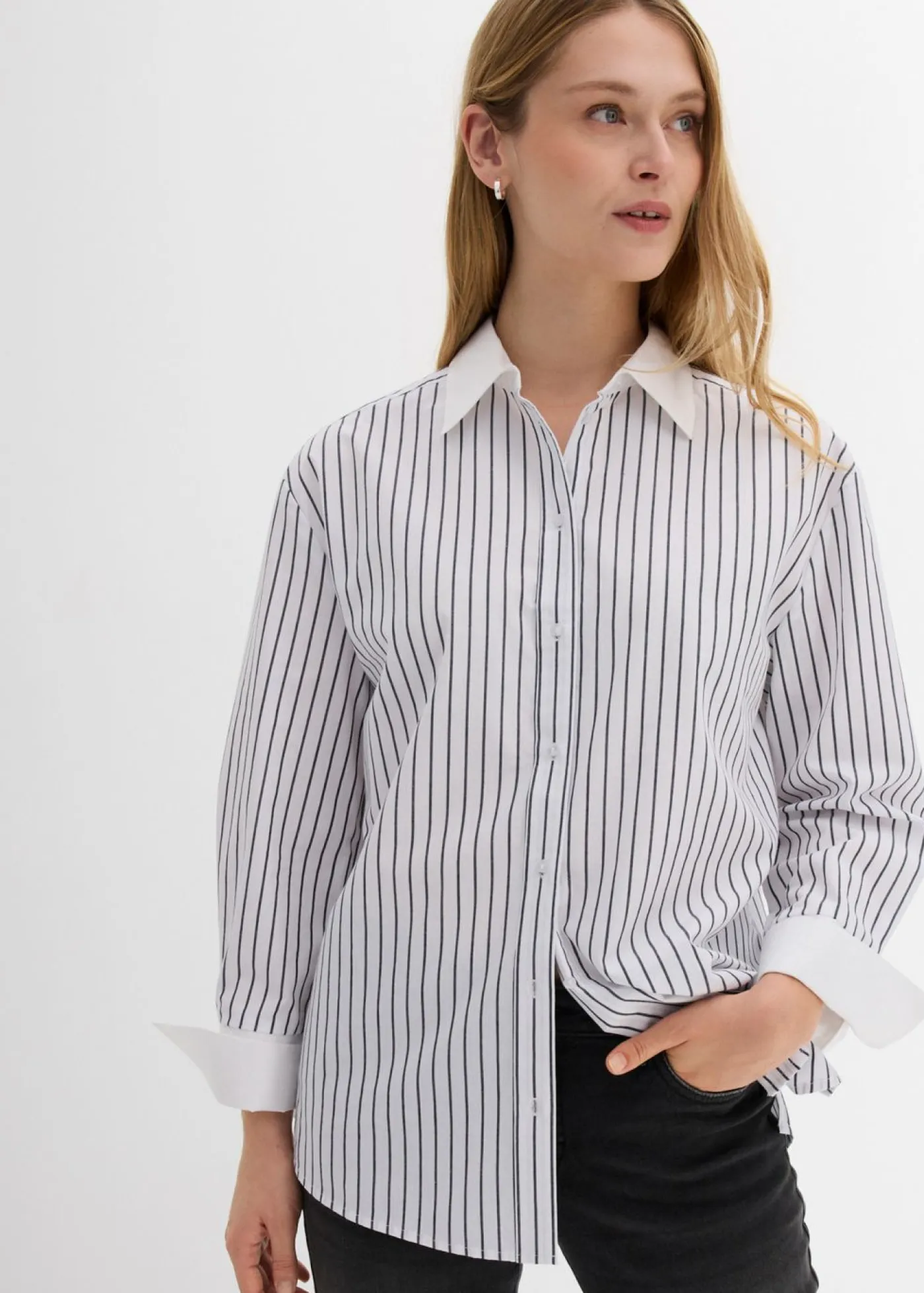 Discount Camisa holgada de algodón puro Mujer Esenciales|Camisas Y Blusas