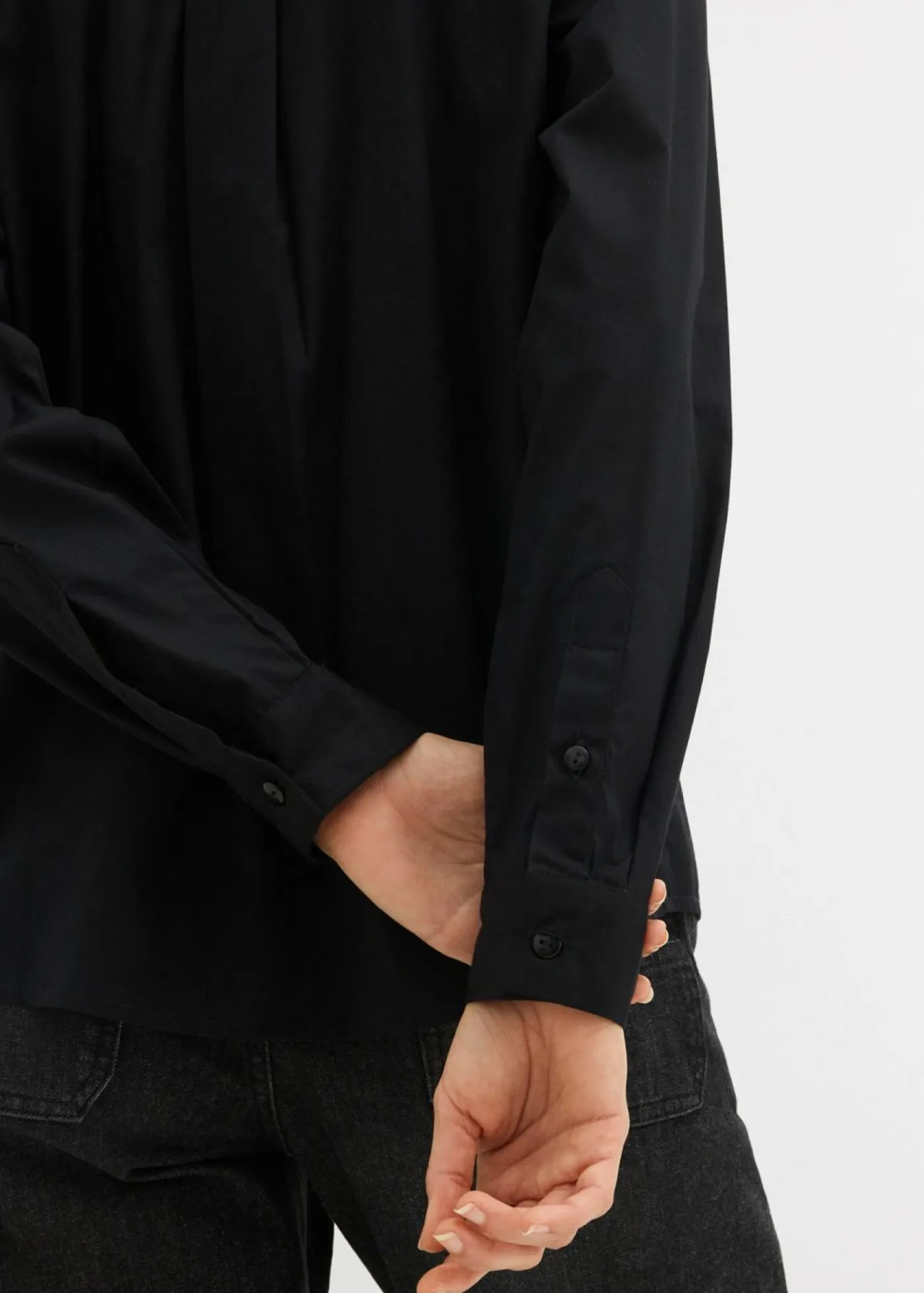 Outlet Camisa oversize con bolsillo en contraste Mujer Camisas Y Blusas
