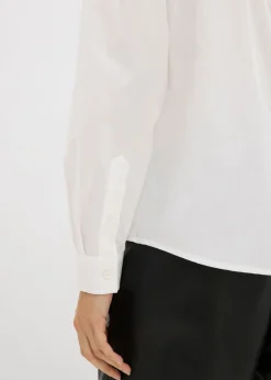 Best Camisa oversize con bolsillo en contraste Mujer Camisas Y Blusas