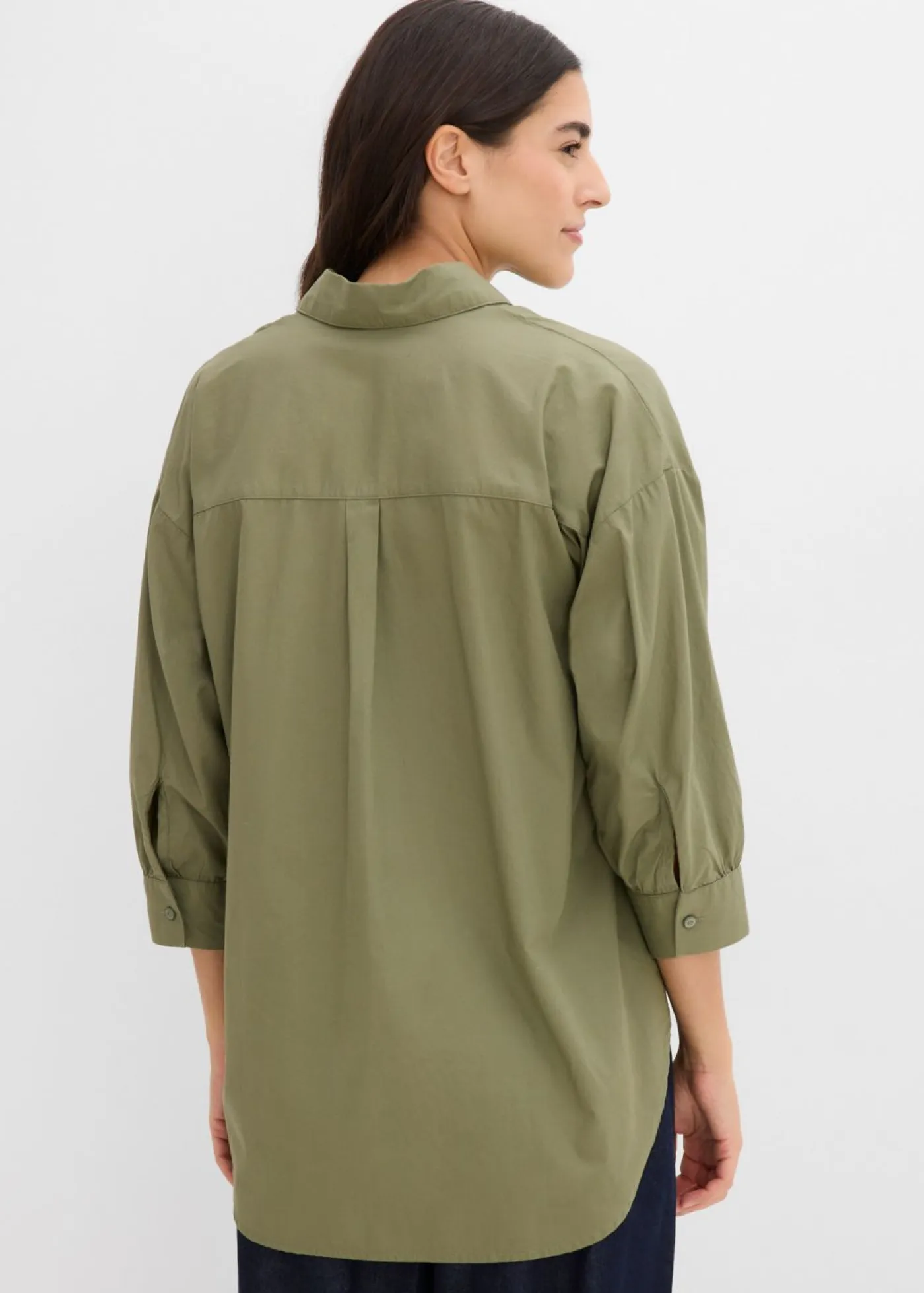 Best Camisa oversize de algodón con mangas 3/4 Mujer Camisas Y Blusas|Novedades