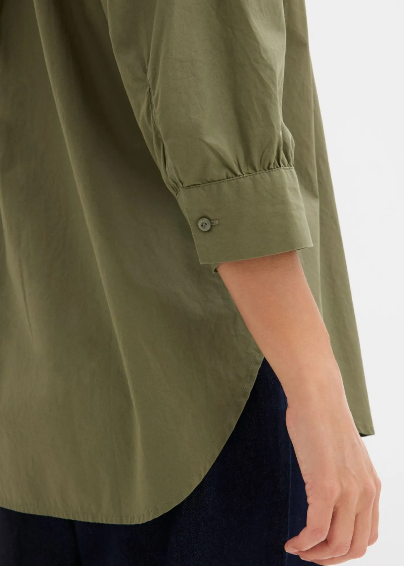 Best Camisa oversize de algodón con mangas 3/4 Mujer Camisas Y Blusas|Novedades