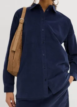 Online Camisa oversize de pana Mujer Camisas Y Blusas