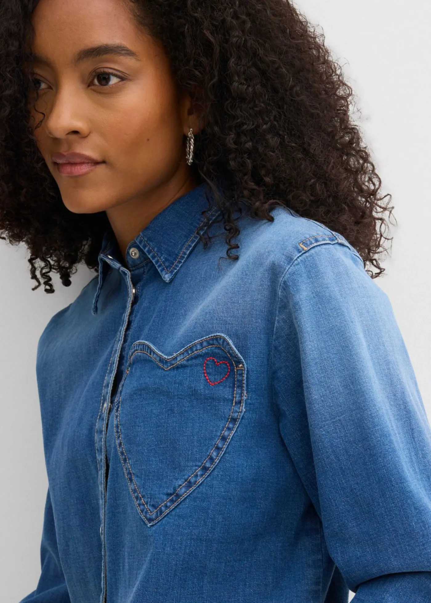 Discount Camisa vaquera con algodón orgánico Mujer Camisas Y Blusas