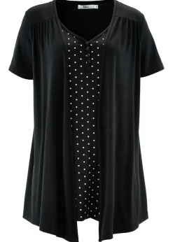 Online Camiseta 2 en 1 con escote en V y manga corta Mujer Camisetas