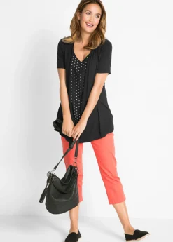 Online Camiseta 2 en 1 con escote en V y manga corta Mujer Camisetas