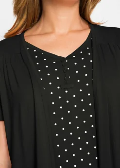 Online Camiseta 2 en 1 con escote en V y manga corta Mujer Camisetas