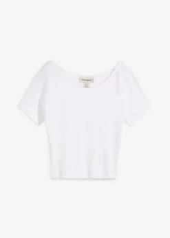Sale Camiseta ajustada de algodón orgánico puro Mujer Camisetas