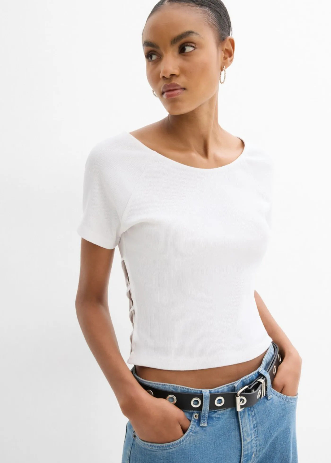Sale Camiseta ajustada de algodón orgánico puro Mujer Camisetas