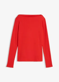 Hot Camiseta ajustada de canalé Mujer Básicos|Camisetas