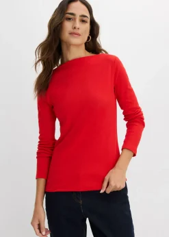Hot Camiseta ajustada de canalé Mujer Básicos|Camisetas
